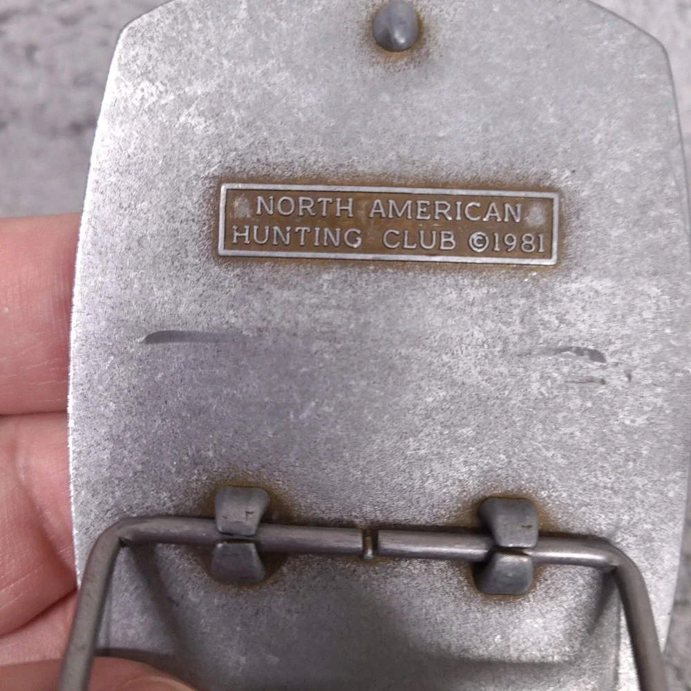Vintage 1981 North American Hunting Club Belt Buckle Life Member‎ Personalized